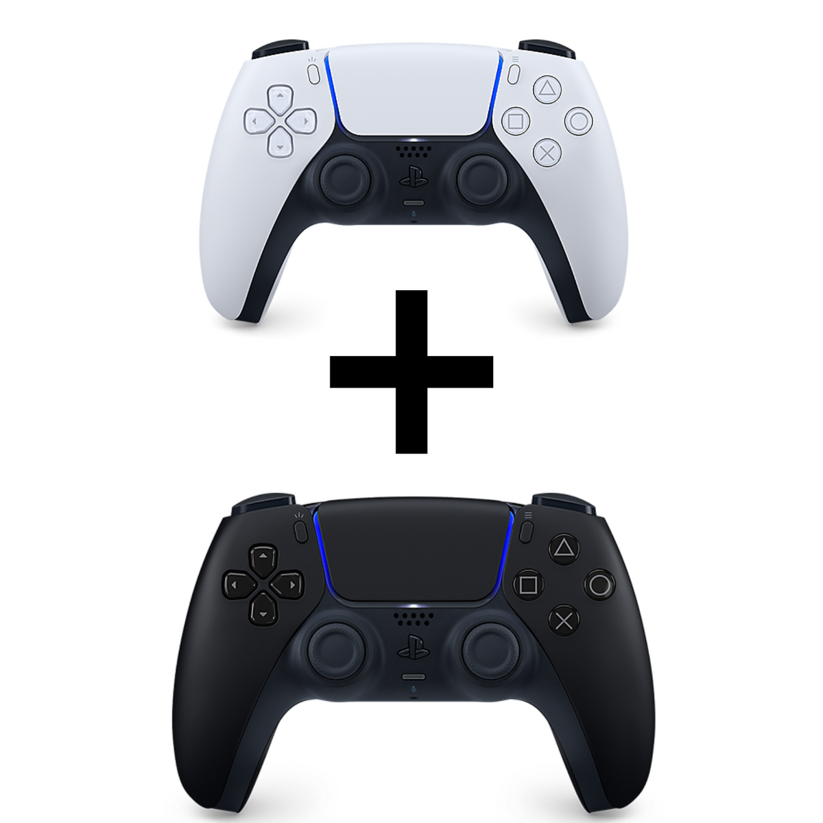 PS5-Controller 2er-Pack: Weiß + Schwarz